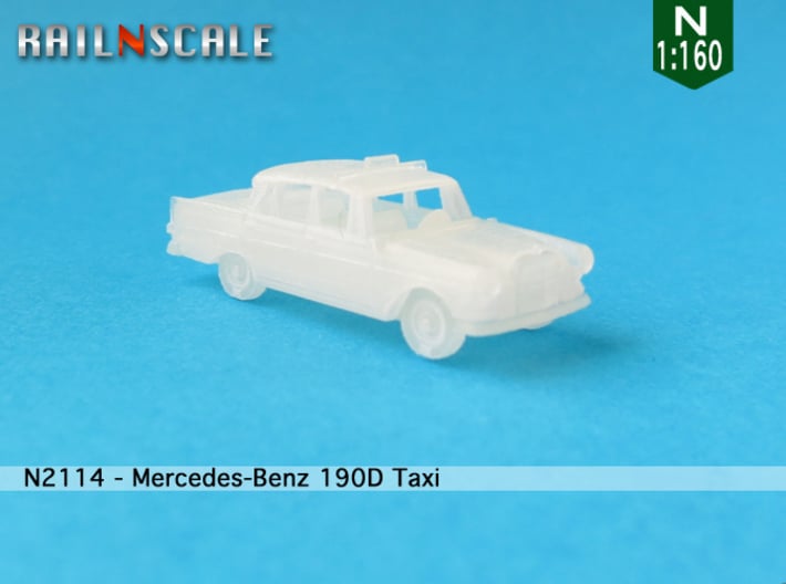 Mercedes-Benz 190D Taxi (N 1:160) 3d printed 