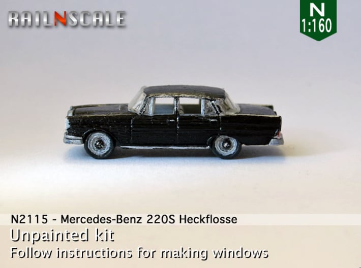 Mercedes-Benz 220S (N 1:160) 3d printed 