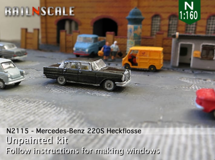 Mercedes-Benz 220S (N 1:160) 3d printed