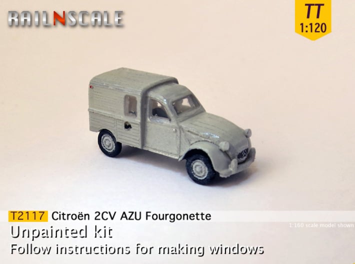Citroën 2CV AZU 1963-'65 (TT 1:120) 3d printed