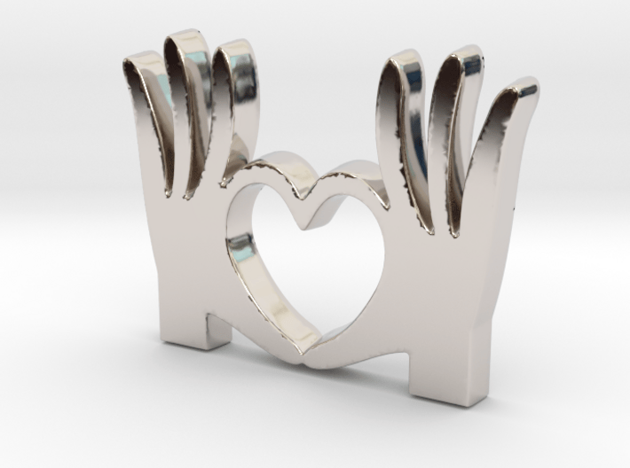 I Love You Pendant - Amour Collection 3d printed 