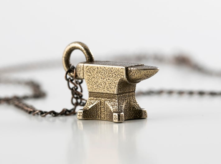 Anvil Necklace 3d printed 