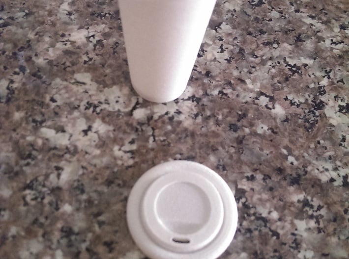 BJD Doll Coffee Cup and Lid 3d printed Cup with lid removed