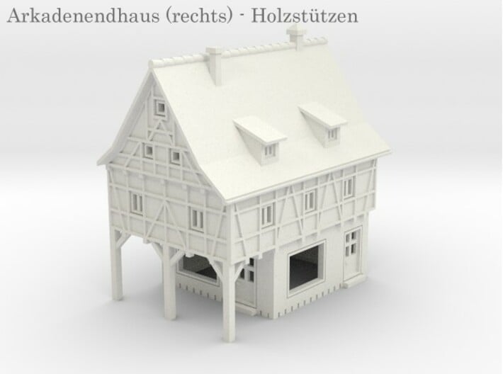 Altstadt Arkadenhaus 6 - 1:220 (Z scale) 3d printed zusammengesetzt - composite