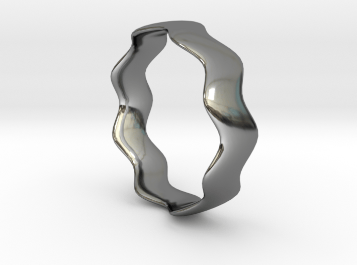 WIDE WAVE Ring 3d printed
