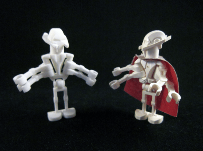 General Minifigure 3d printed While Strong & Flexible 