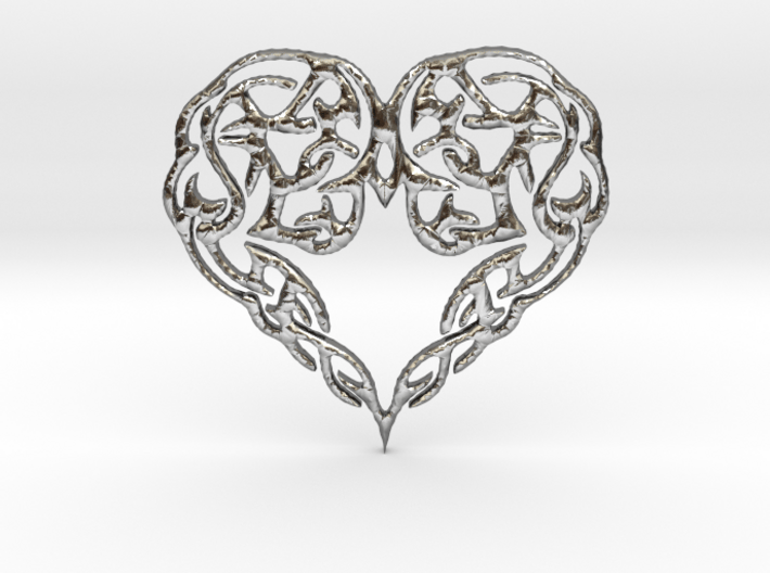 Heart Knot Amulet 3d printed 