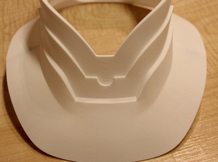 Part 1 of 2 - Iron Man Mark IV/Mark VI Neck Armor  3d printed Actual 3D print using the Strong & Flexible plastic