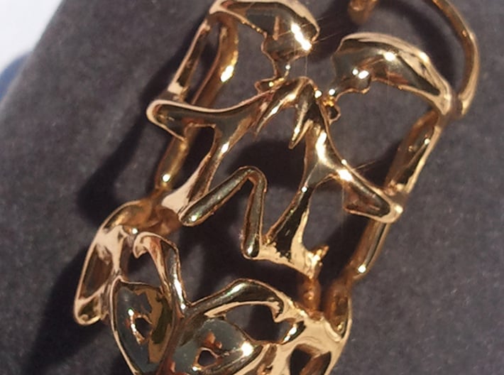 Skull Pendant 02 3d printed Gold Plated Brass