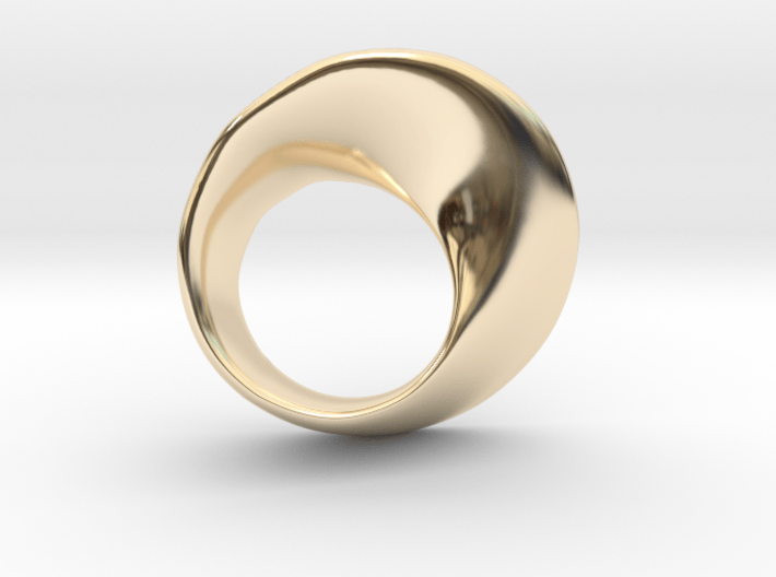 Möbius ring left hand 3d printed 