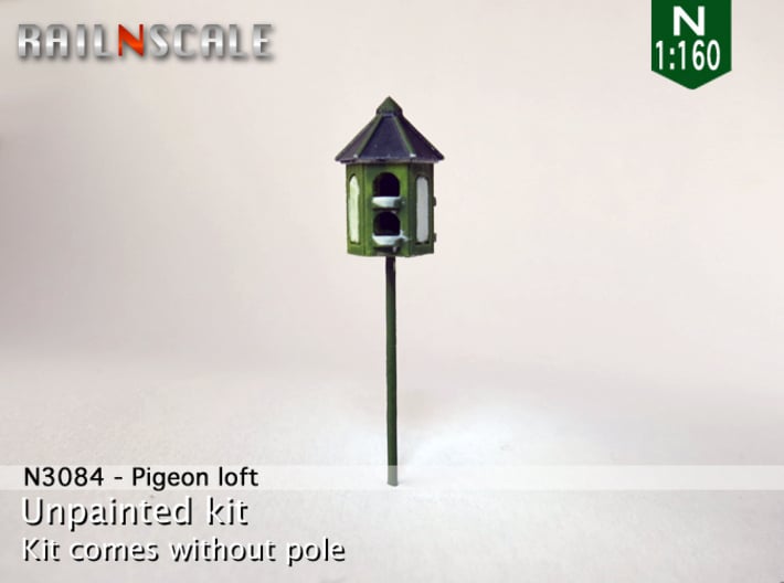 Pigeon-loft (N 1:160) 3d printed 