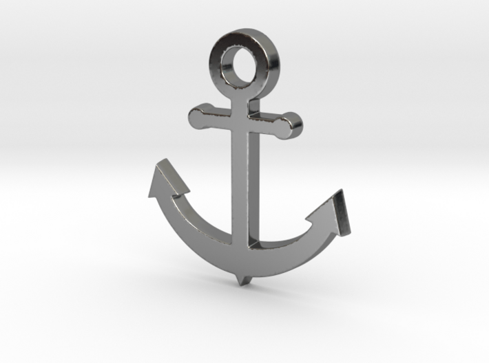 Anchor Pendant 3d printed 