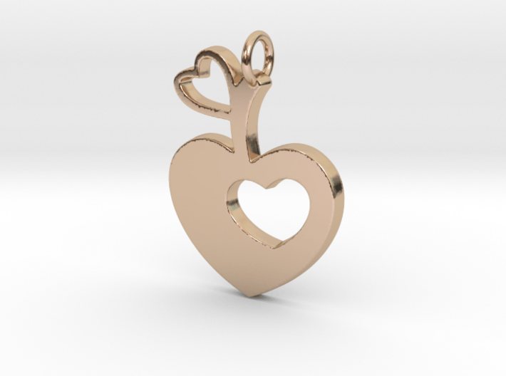 Apple of my Heart Pendant - Amour Collection 3d printed