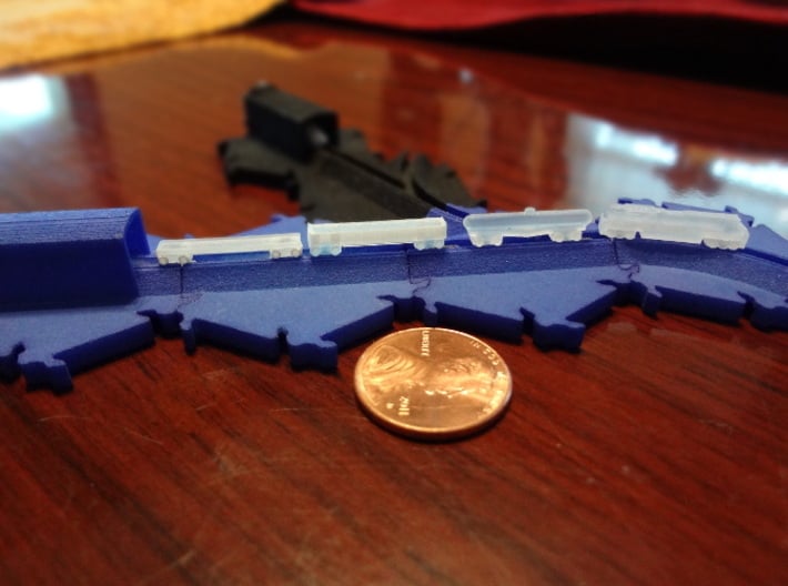 Freight Train Set (track not included) 3d printed Freight train set (track not included)