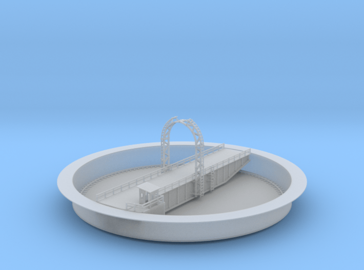 Railroad Turn Table 119ft Z Scale 3d printed 119ft turntable Z scale