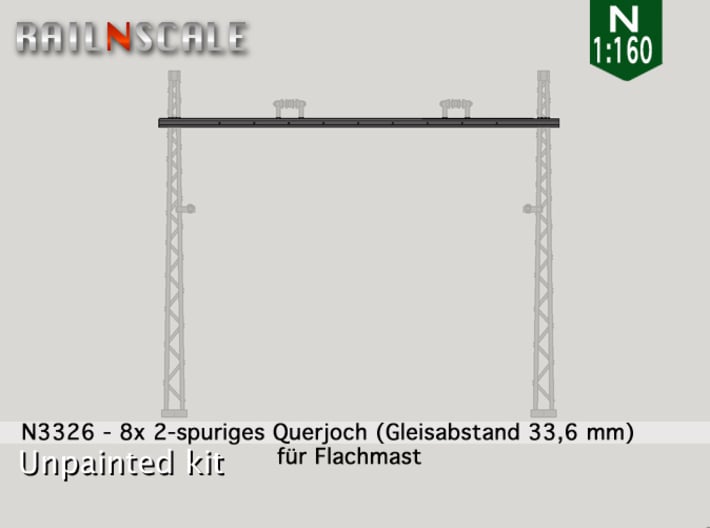 8x Querjoch (Oberleitung Epoche I - N 1:160) 3d printed