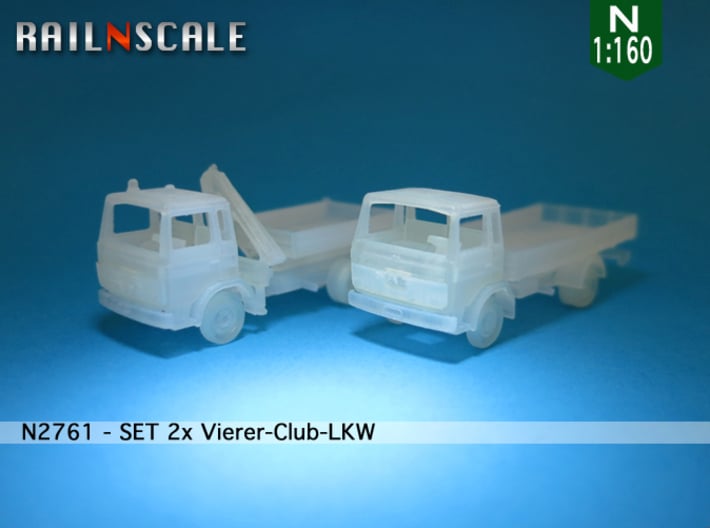 SET 2x Vierer-Club-LKW (N 1:160) 3d printed 