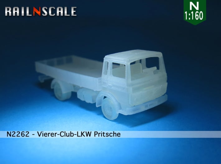 Vierer-Club-LKW Pritsche (N 1:160) 3d printed 