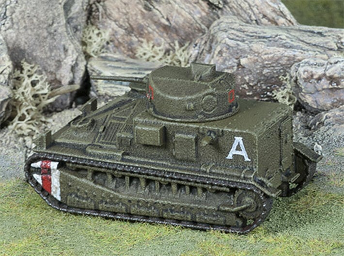 Vickers Medium Mk.II (1:100 scale) 3d printed 