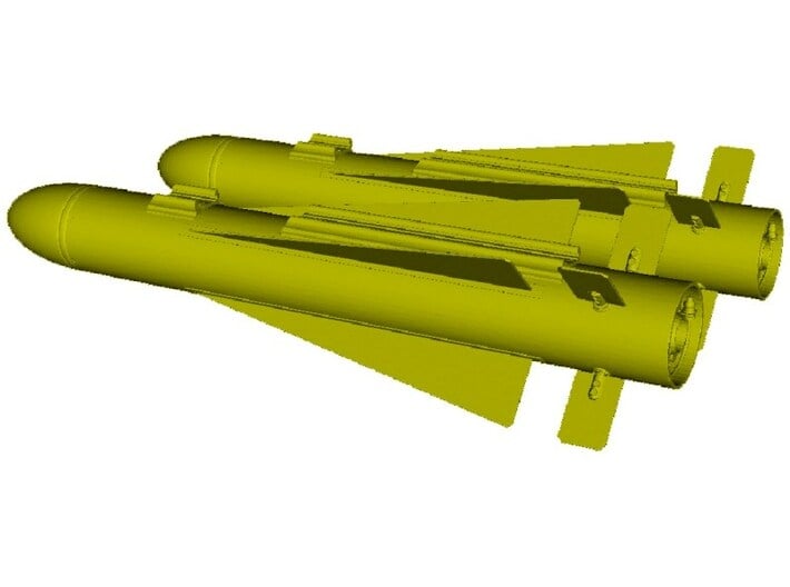 1/18 scale Hughes AGM-65 Maverick missiles x 2 3d printed 