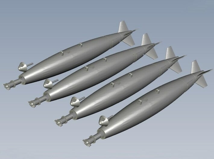 1/18 scale General Dynamics 500 lb Mk 82 bombs x 2 3d printed 