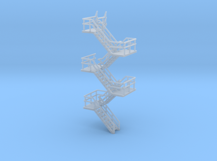 N Scale Concrete Plant Stairs 60.2mm 3d printed 