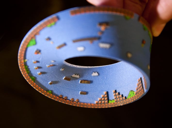 Super Mario Mobius Strip (4.2 inches) 3d printed 