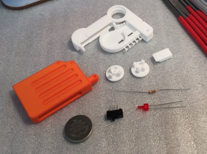 Prop Holotape, White Parts, 1 of 2 3d printed Parts before dying and assembly. Orange parts and electronics sold separately.