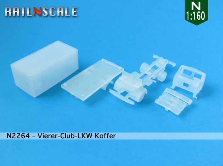 Vierer-Club-LKW Koffer (N 1:160) 3d printed 