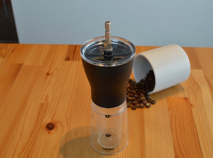 Coffee Grinder Bit For Drill Driver CDP-LRE 3d printed With Hario Coffee Mill Slim Grinder