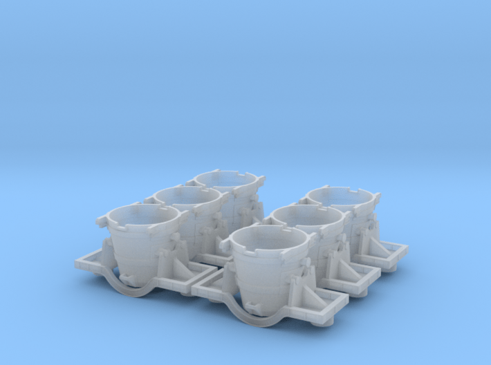 Iron Ladle Car - Set of 6 - Zscale 3d printed 