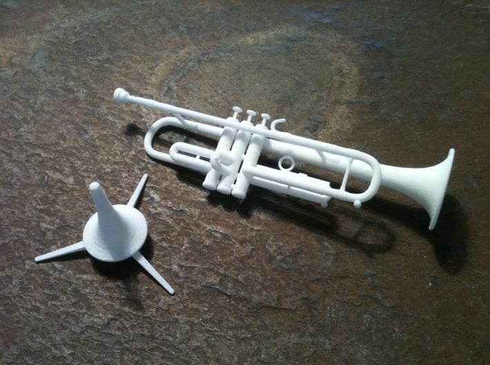 Michael's Mini Trumpet (with Stand) 3d printed