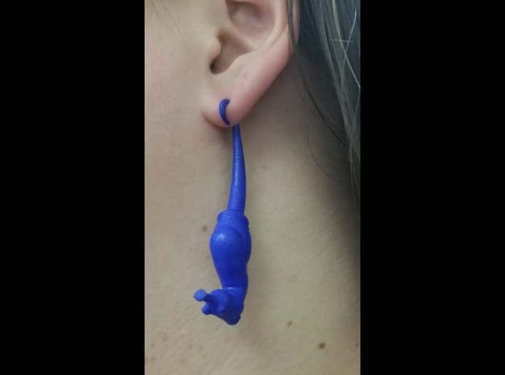 SEAHORSE 3MM/ 8 gauge earring! 3d printed 