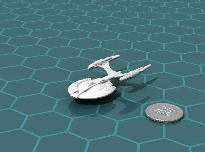 Xuvaxi Adjudicator 3d printed Render of the model, with a virtual quarter for scale.