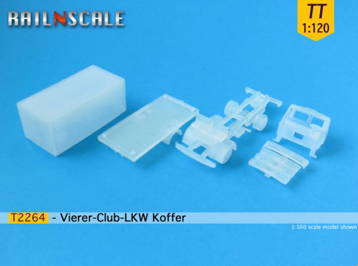 Vierer-Club-LKW Koffer (TT 1:120) 3d printed 