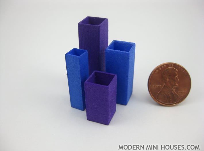 Tower Vase Thin 1:12 scale 3d printed 
