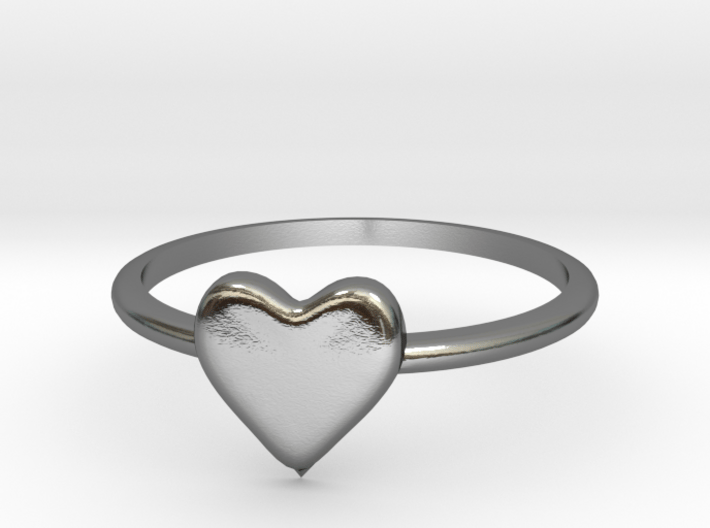 Heart-ring-solid-size-6 3d printed