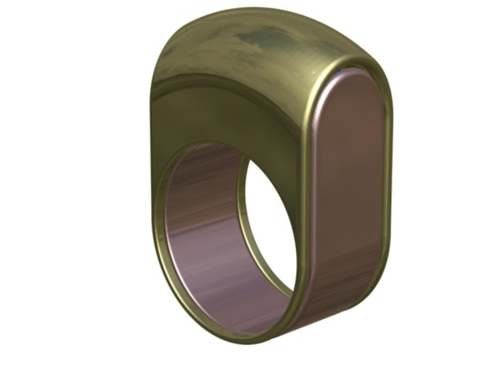 Box for Compact Pillbox Ring - size 10 3d printed Pillbox Ring closed