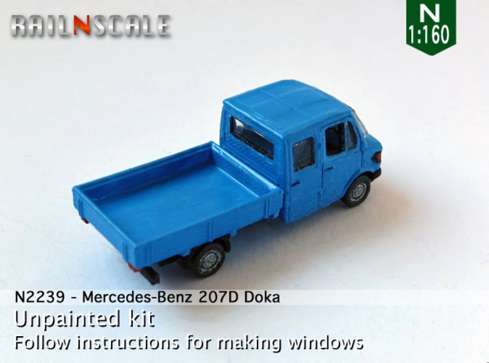 Mercedes-Benz 207D Doka (N 1:160) 3d printed 
