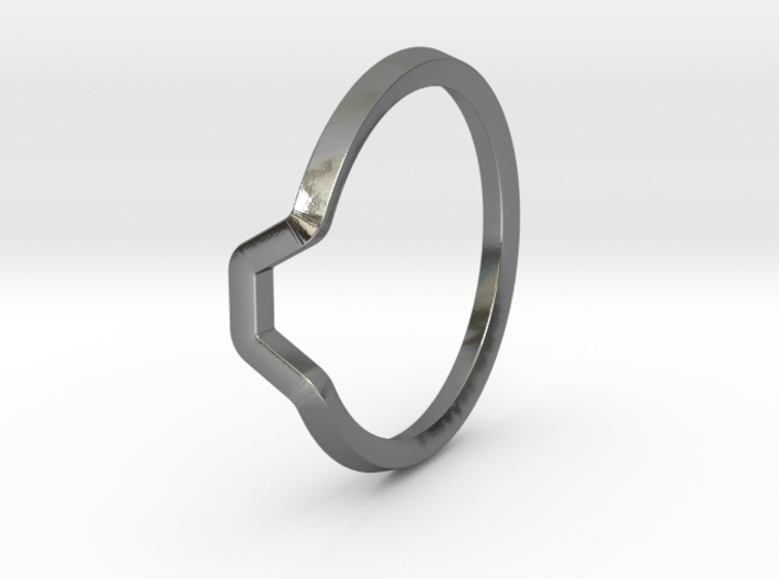 BETTER HALF Ring(HEXAGON), US size 11 d=20,5mm 3d printed 