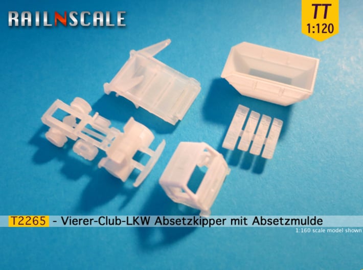 Vierer-Club-LKW Absetzkipper (TT 1:120) 3d printed 