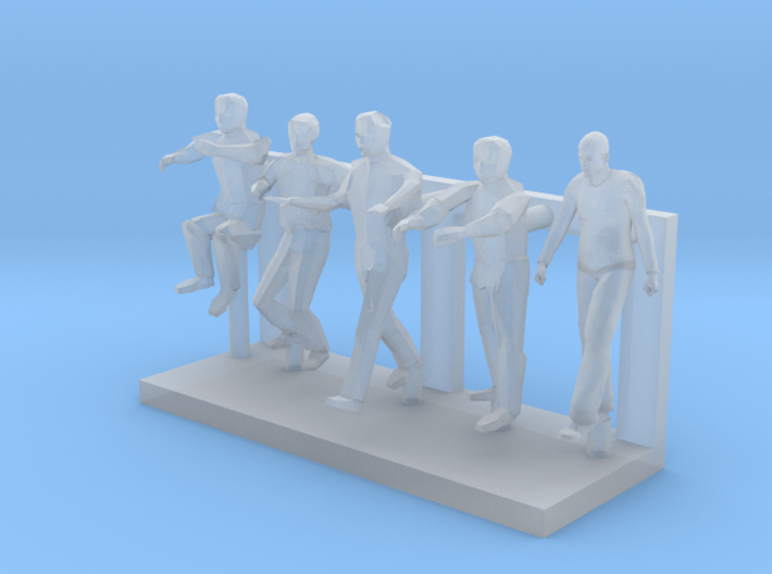 Zombie Group01 - HO 87:1 Scale 3d printed