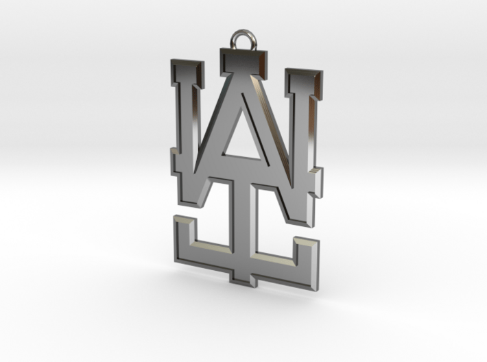 2 inch WAI Symbol Beveled Pendant 3d printed 