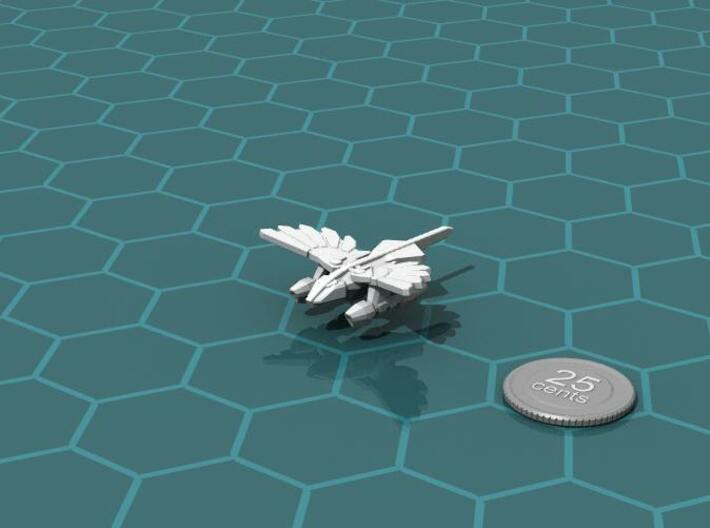 Murustan Salamander class Scout 3d printed Render of the model, with a virtual quarter for scale.
