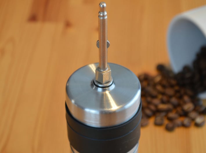 NEW! Coffee Grinder Bit For Hand Mixer CHP-A1RE 3d printed With Porlex Mini Stainless Steel Coffee Grinder 
