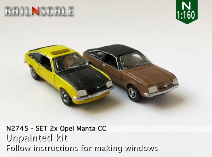 SET 2x Opel Manta CC (N 1:160) 3d printed 
