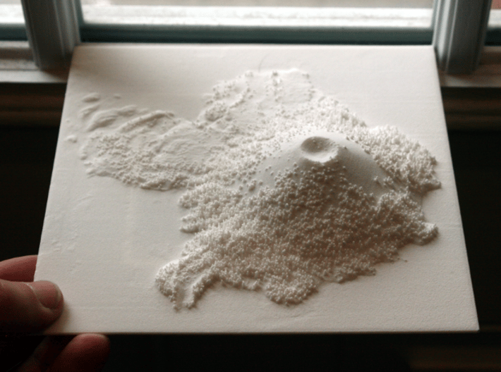 6'' Wizard Island, Oregon, USA 3d printed Photo of Wizard Island model from the South