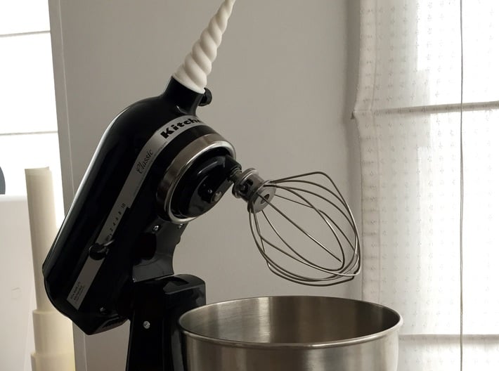 Kitchenaid Mixer Unicorn Horn Attachment 3d printed 