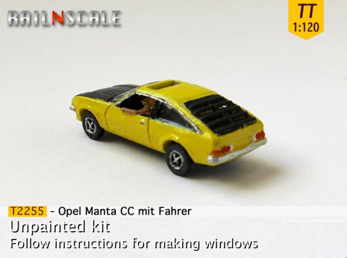 Opel Manta CC mit Fahrer (TT 1:120) 3d printed 