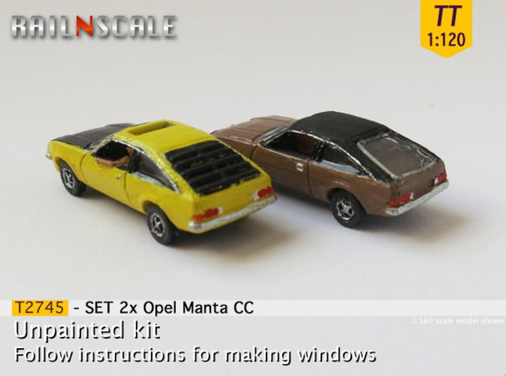 SET 2x Opel Manta CC (TT 1:120) 3d printed 